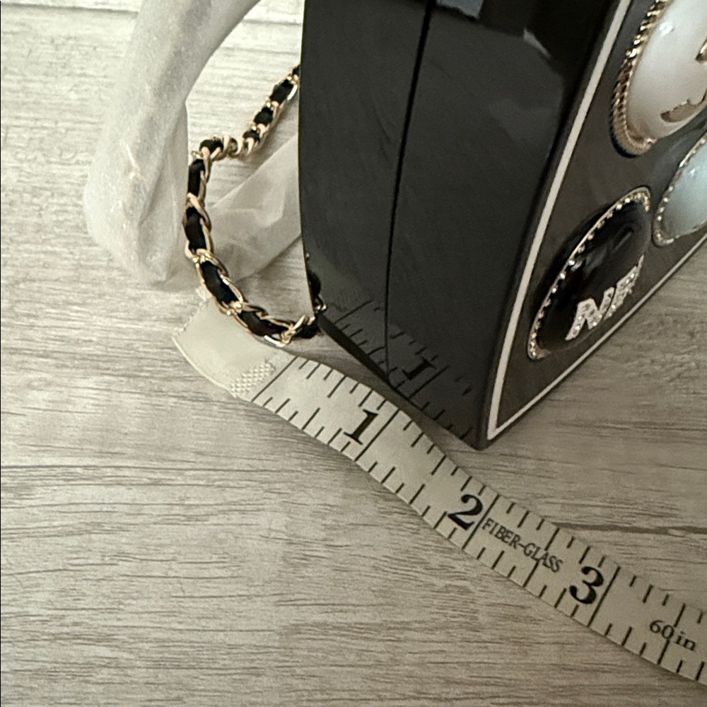 Black Novelty Clutch/Mini Bag/Crossbody Bag with Colorful Accents; NWOT - Picture 10 of 11